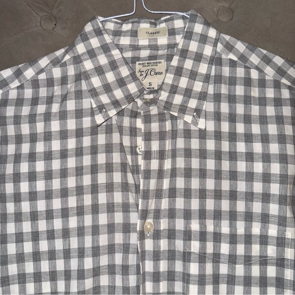 J. Crew Gingham Print Secret Wash Shirt - Picture 3 of 5